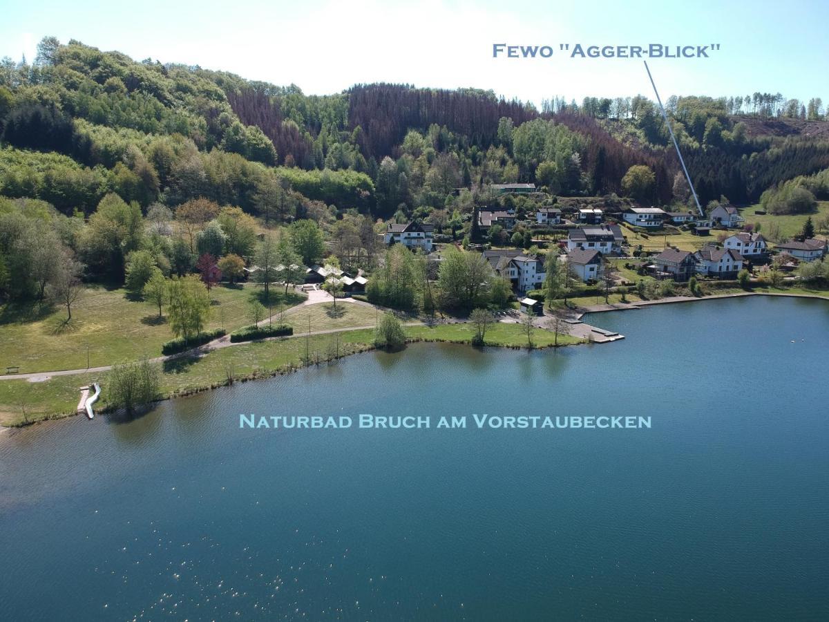 Exklusive Ferienwohnung 'Agger-Blick' Mit Grosser Seeblick-Terrasse & Sauna Gummersbach Zewnętrze zdjęcie